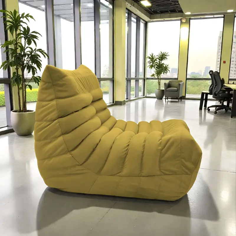 Бескаркасное кресло Француз BeanBag 90*45 / микровелюр, Мимоза_preview_2
