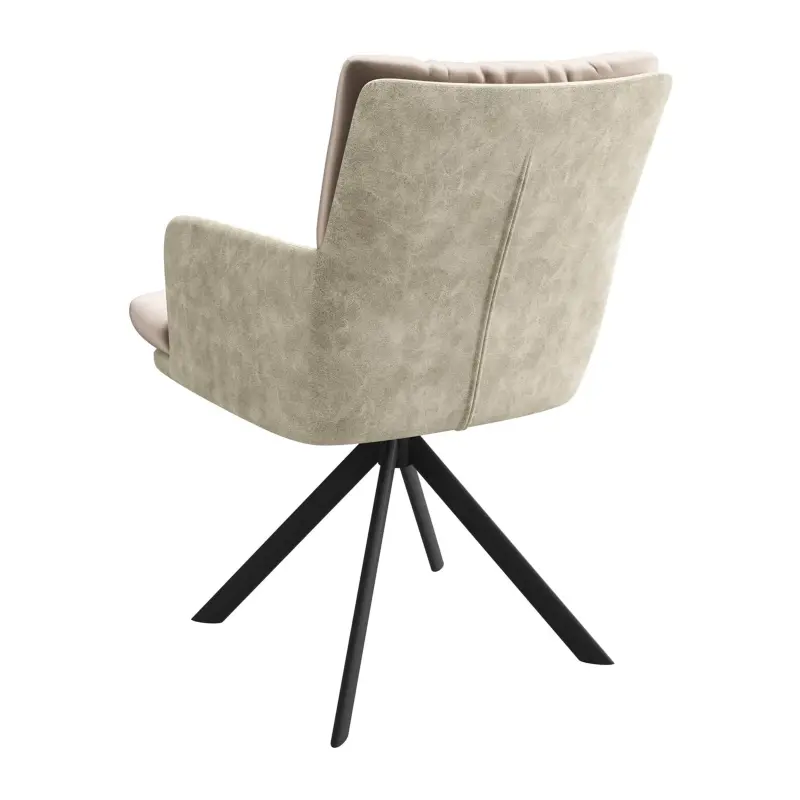 Стул CHARLES-R 360, d07 PEARL GREY LUX - MILK замша lux\черный_preview_2