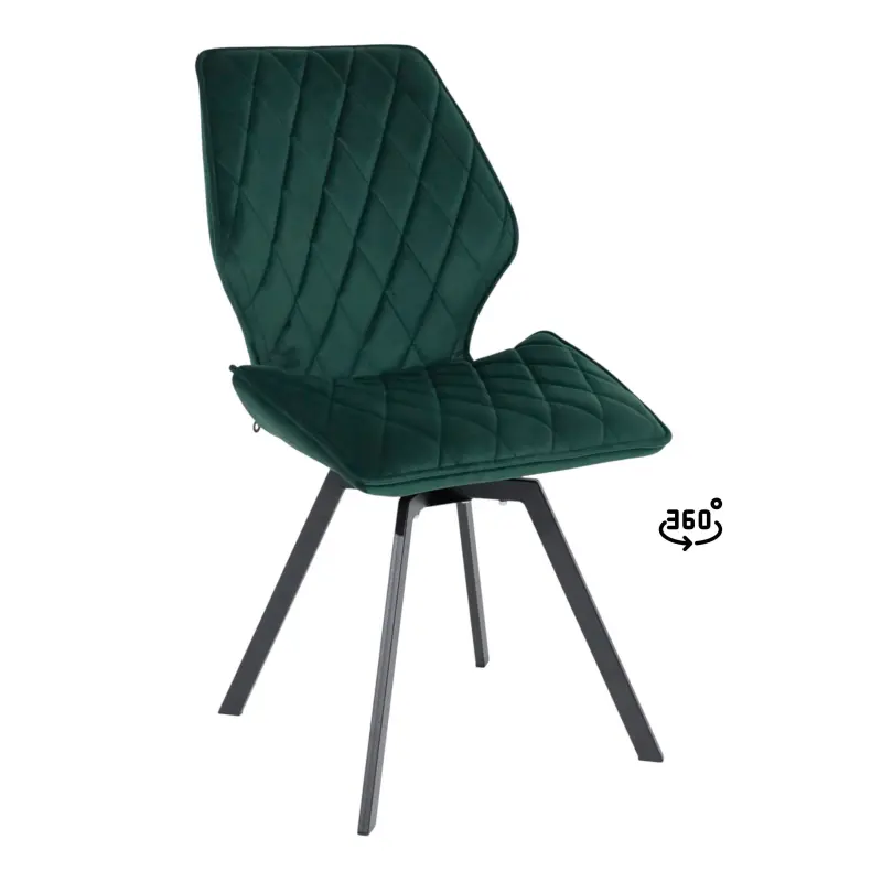 Стул Rafael M-R 360, d13 DARK GREEN LUX\черный фотография