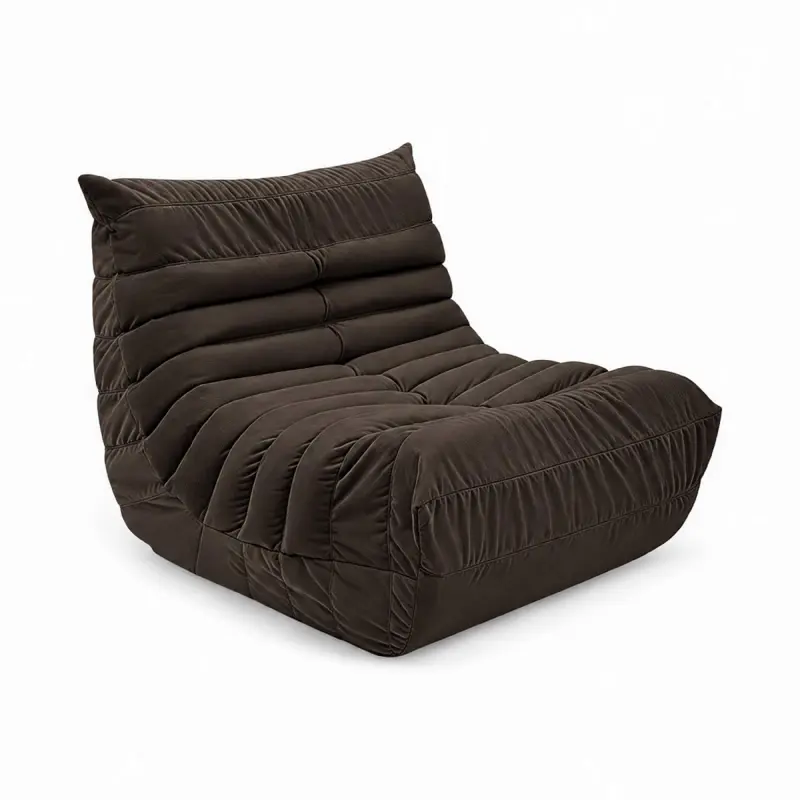 Бескаркасное кресло Француз BeanBag 90*45 / микровелюр, Шоколад фотография