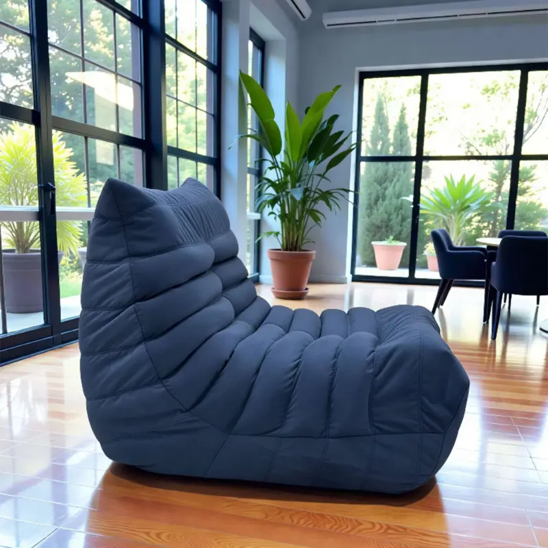 Бескаркасное кресло Француз SLIM BeanBag 70*35 / микровелюр, Джинс_preview_6