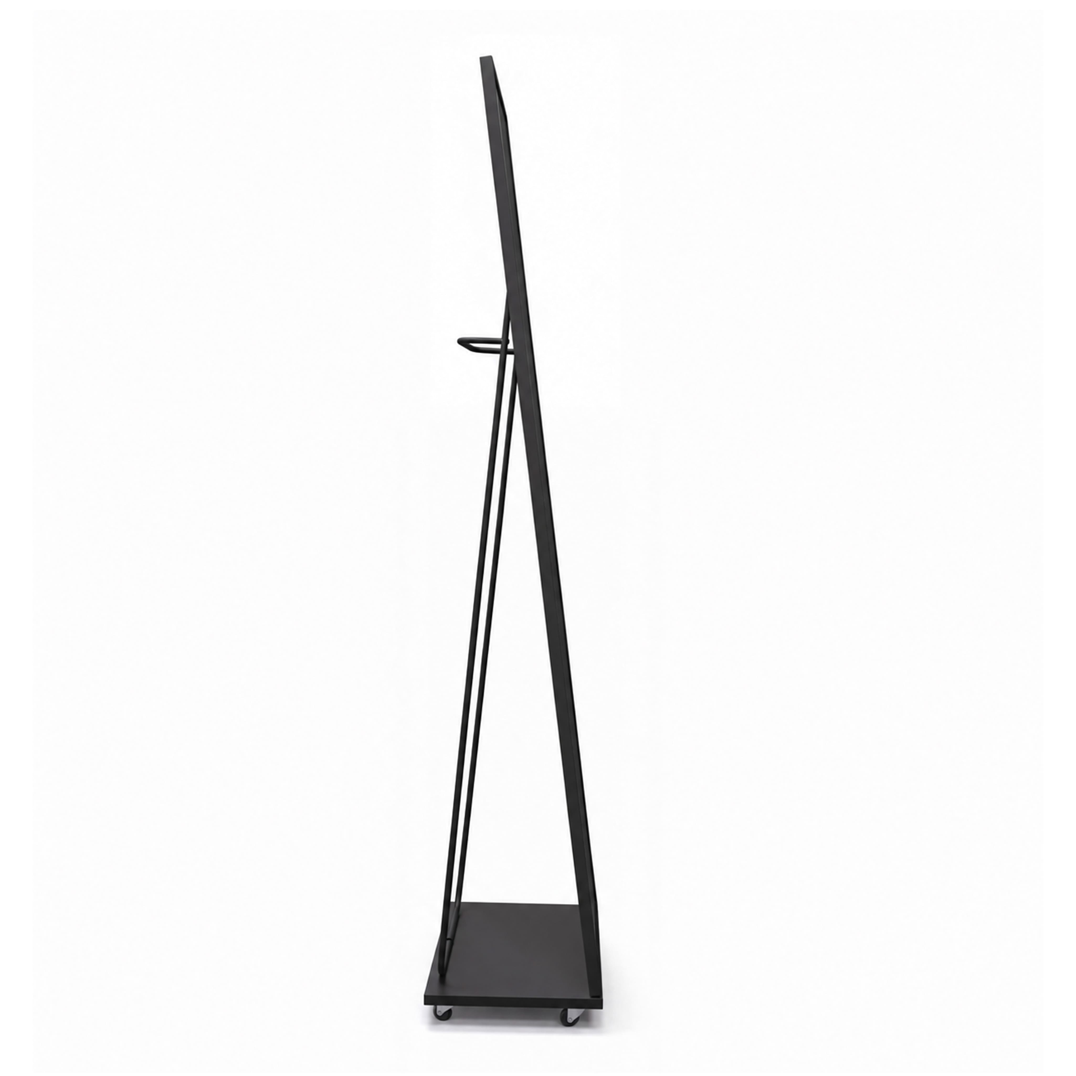 1600*500 зеркало напольное, черное, с полкой на колесиках ( MA5np-16050black)_preview_2