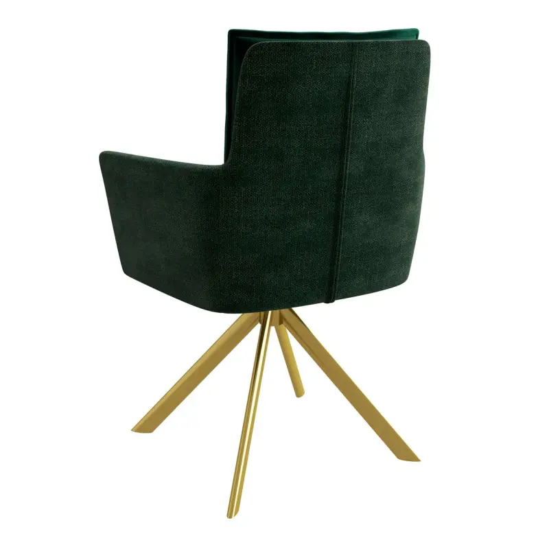 Стул ПОШ-360, поворотный, g14 DARK GREEN шенилл lux - d13 DARK GREEN LUX\золото_preview_2