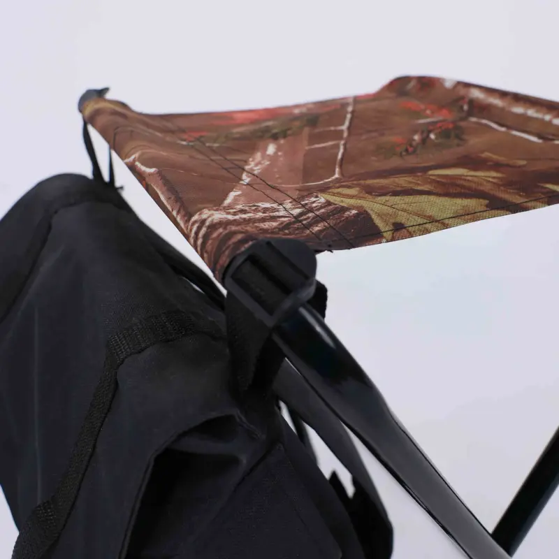 Складной стульчик-табурет без спинки "Пикник-1" с рюкзаком 20 л., 27*30-50cm, черный_preview_3