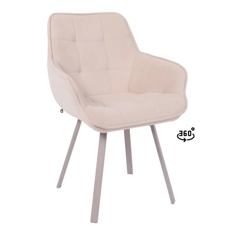Стул ROMEO 360, b03 CREAM LUX\капучино фотография