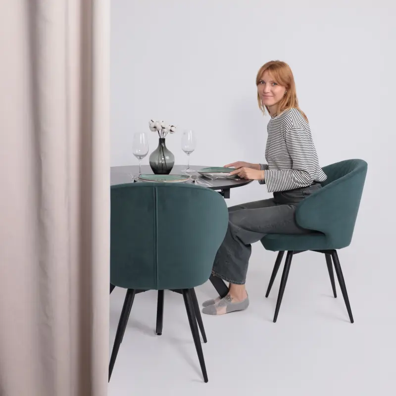 Стул ROB-R1 360, b10 GREEN LUX\черный_preview_2