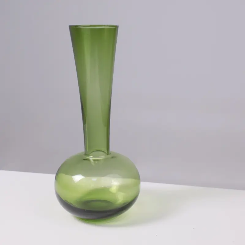 Ваза стеклянная FLORA, зеленый, 8*32см_preview_4