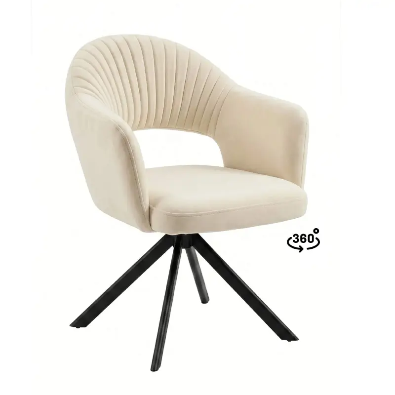 Стул ШАНТИ-360 МВ, Б03 кремовый/ЧЕРНЫЙ фотография