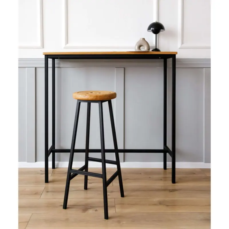 Стул полубарный BUTTON-65 натуральный/черный_preview_2