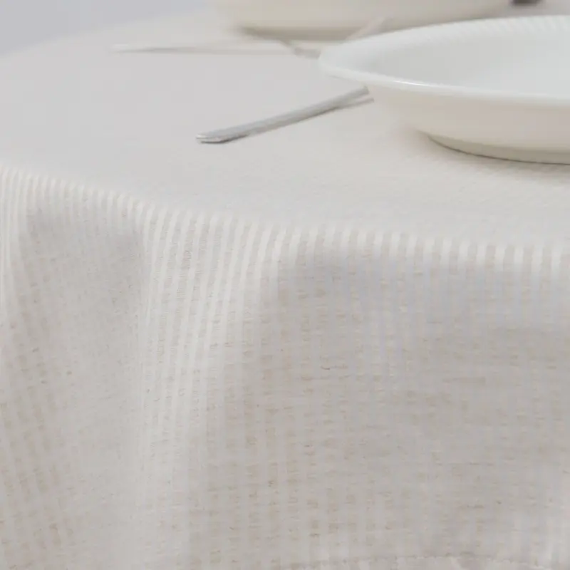 Скатерть грязеотталкивающая, 220*145см, полоска 2664, лен 010101 фотография