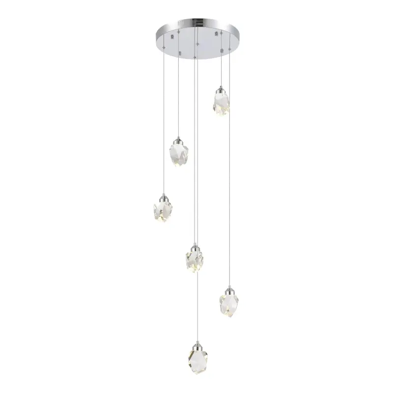 Светильник подвесной ST-Luce Хром/Прозрачный LED 6*3W 3000K CASCATO фотография