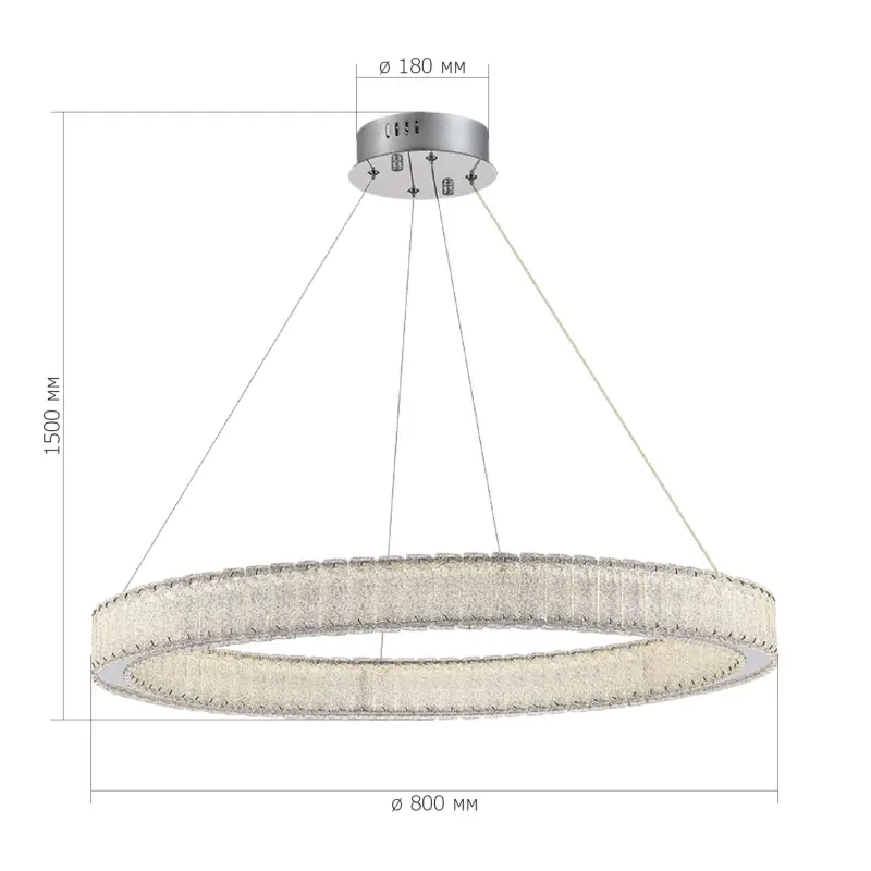 Люстра подвесная ST-Luce Хром/Хром LED 1*40W 3000K LATOZZO_preview_4