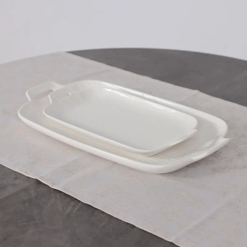 Блюдо PLATE, керамика, белый, 31*17*3см_preview_2