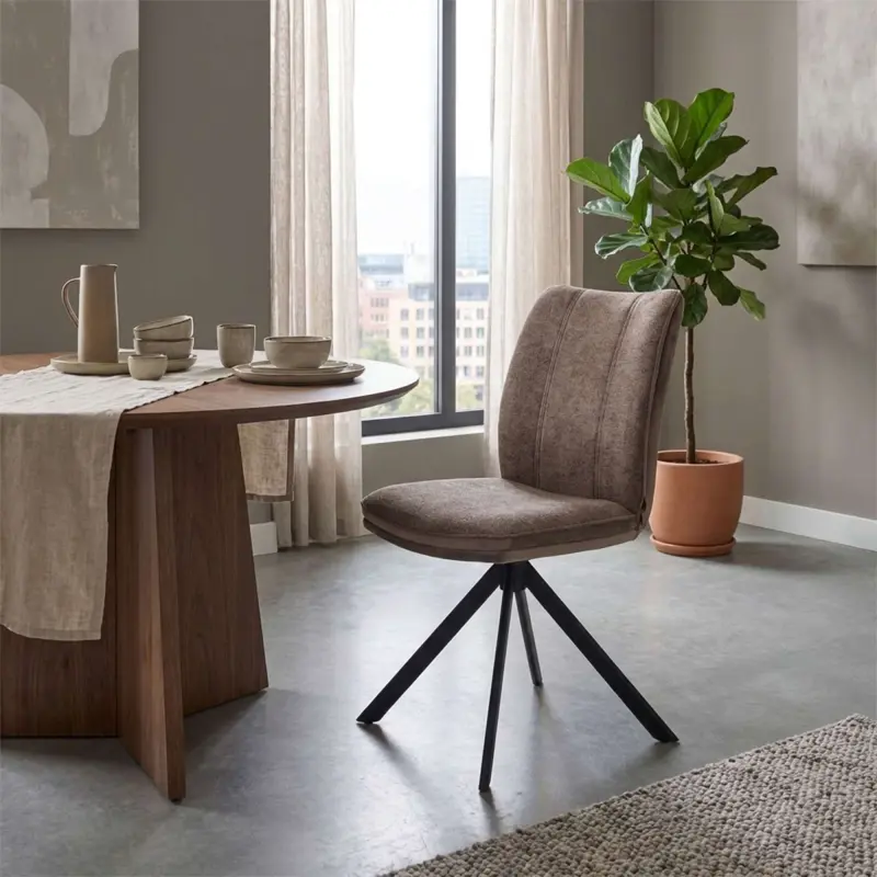 Стул SMART-R 360, g26 MOCCO шенилл LUX - d05 CAPPUCCINO LUX\черный_preview_3