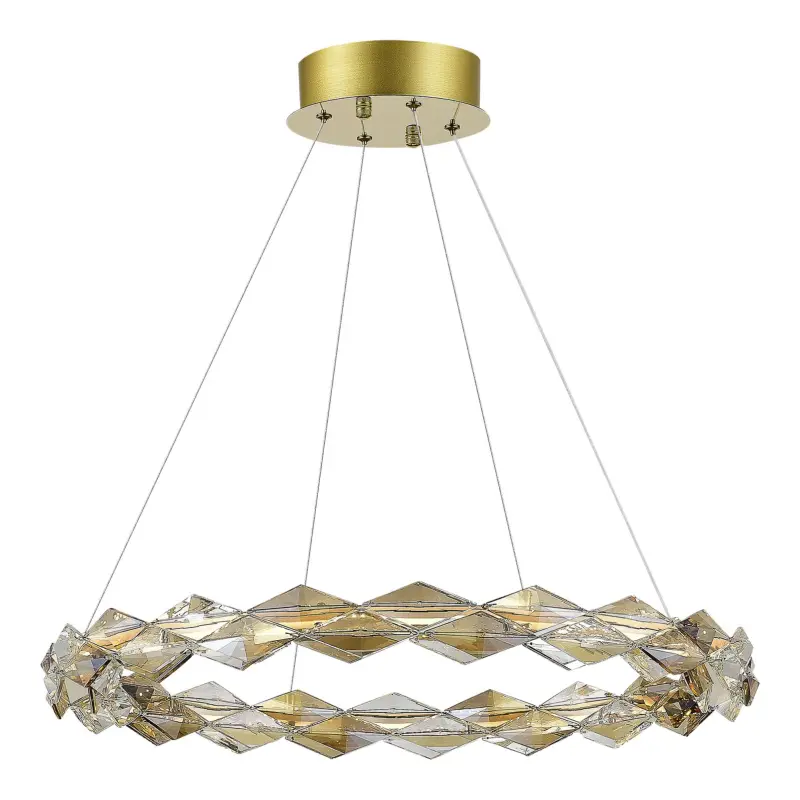 Люстра подвесная ST-Luce Золотистый/Прозрачный,Янтарный LED 1*30W 3000K DIAMANTA фотография
