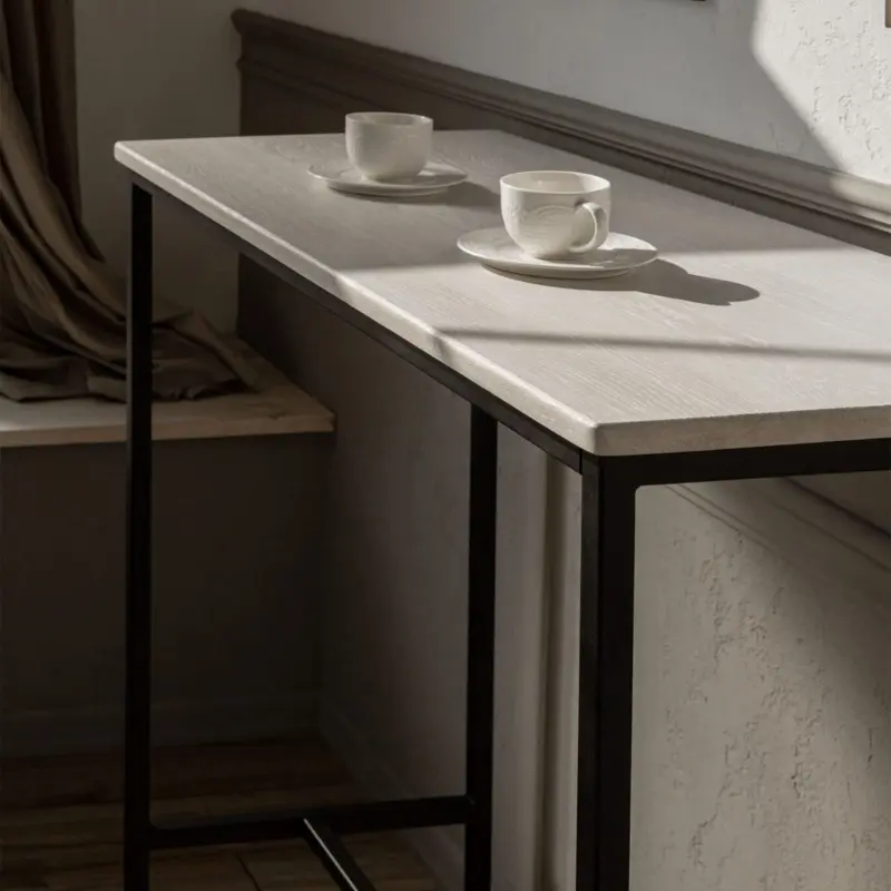 Стол барный для кухни Лофт LT-95 беленый дуб/черный муар_preview_12
