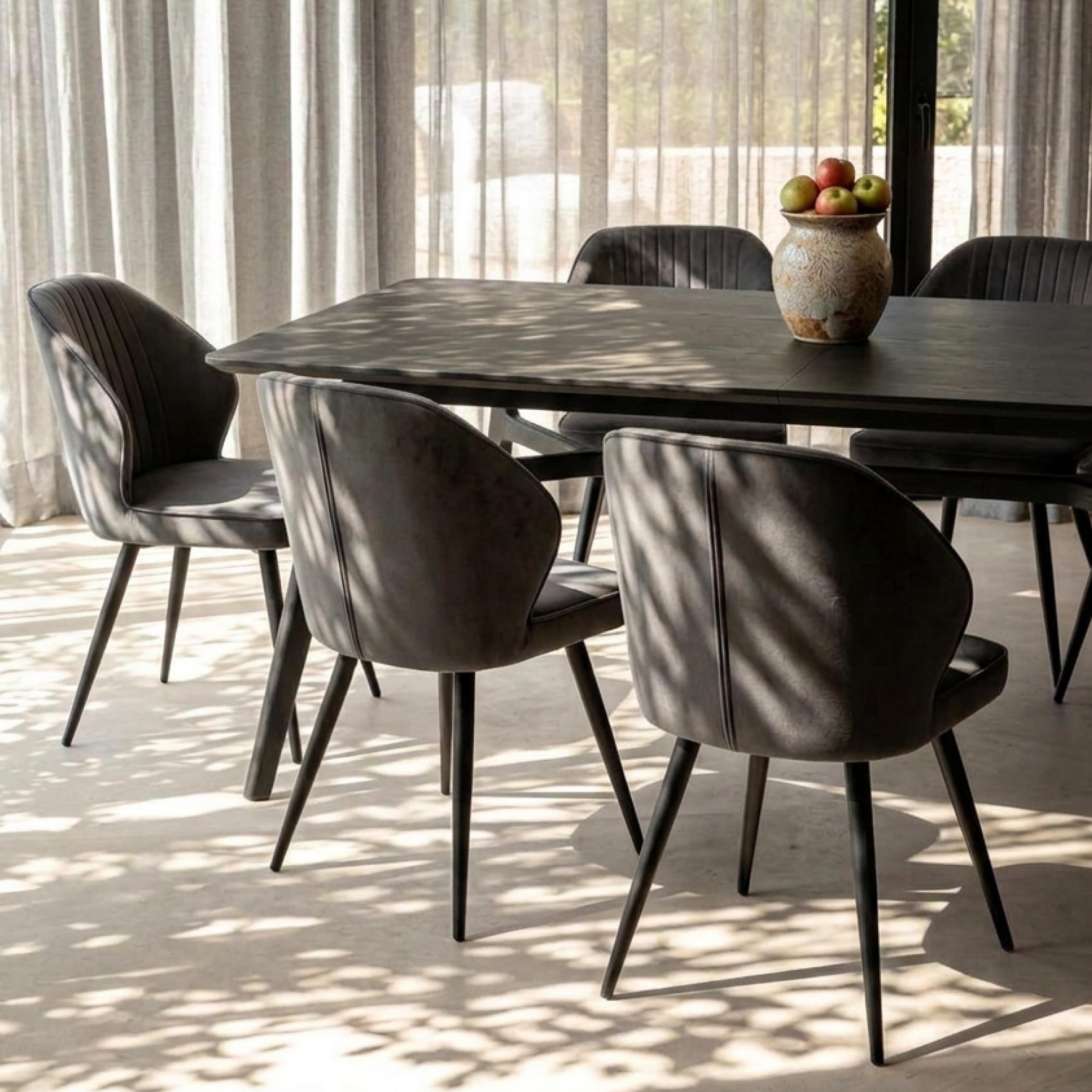 Стул MICHAEL-R1 360, d10 HEMATITE LUX\черный_preview_3
