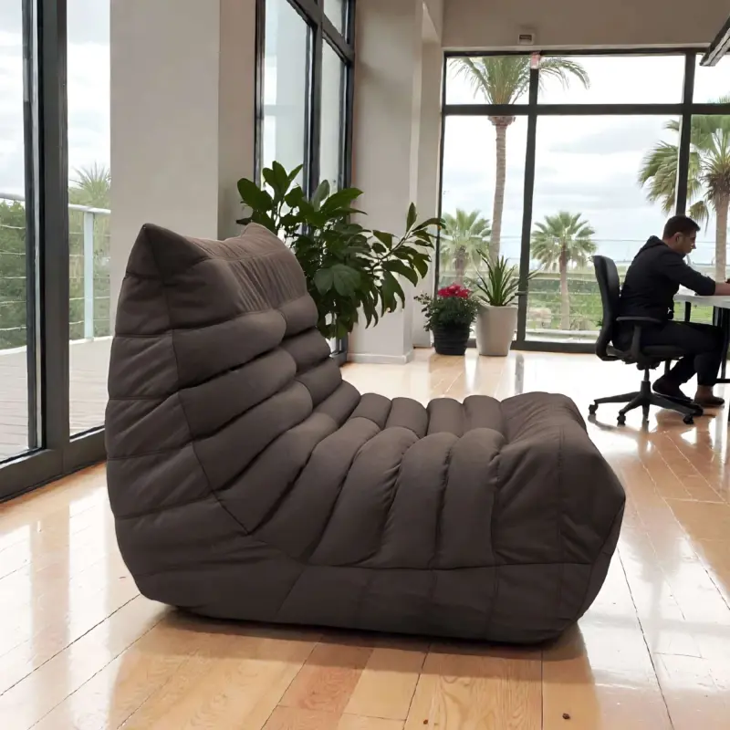 Бескаркасное кресло Француз BeanBag 90*45 / микровелюр, Шоколад_preview_2