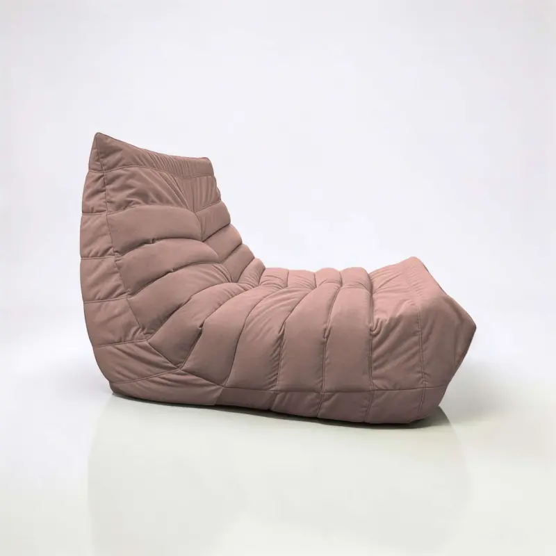 Бескаркасное кресло Француз BeanBag 90*35 / микровелюр, Фламинго_preview_3