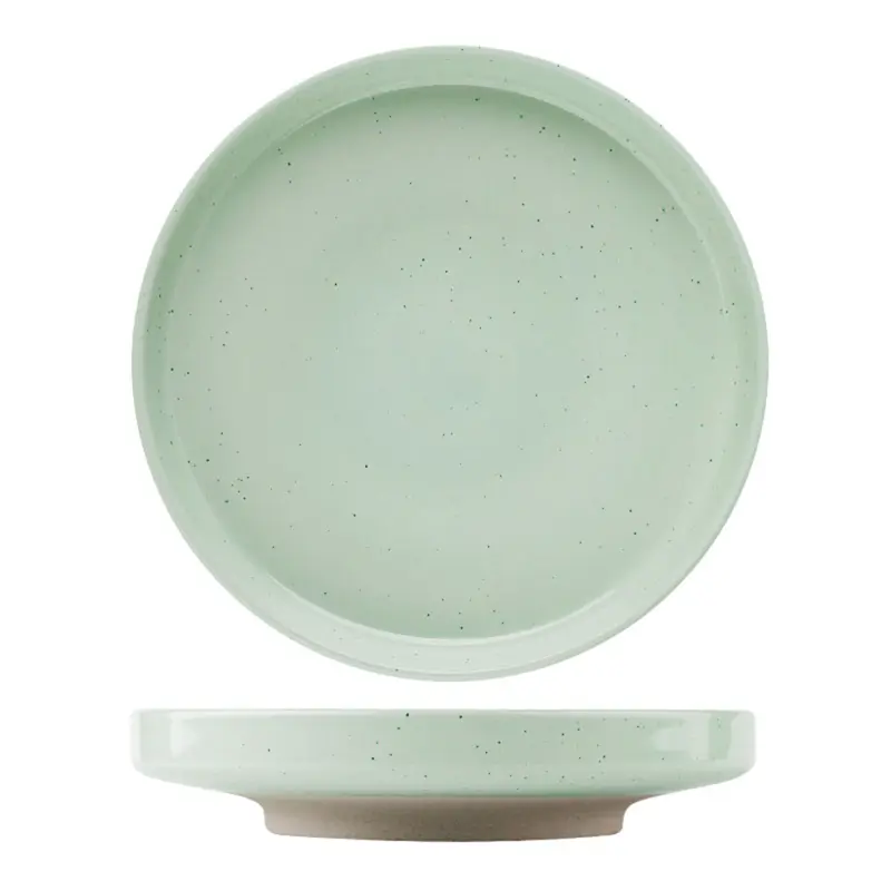 Блюдо глубокое STONE CLAY, керамика, светло-зеленый, d22*4,5см фотография