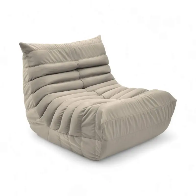 Бескаркасное кресло Француз BeanBag 90*45 / микровелюр, Латте фотография