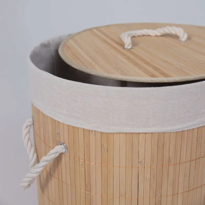 Корзина BAMBOO DUO, круглая, светлый, d40*50см_preview_7