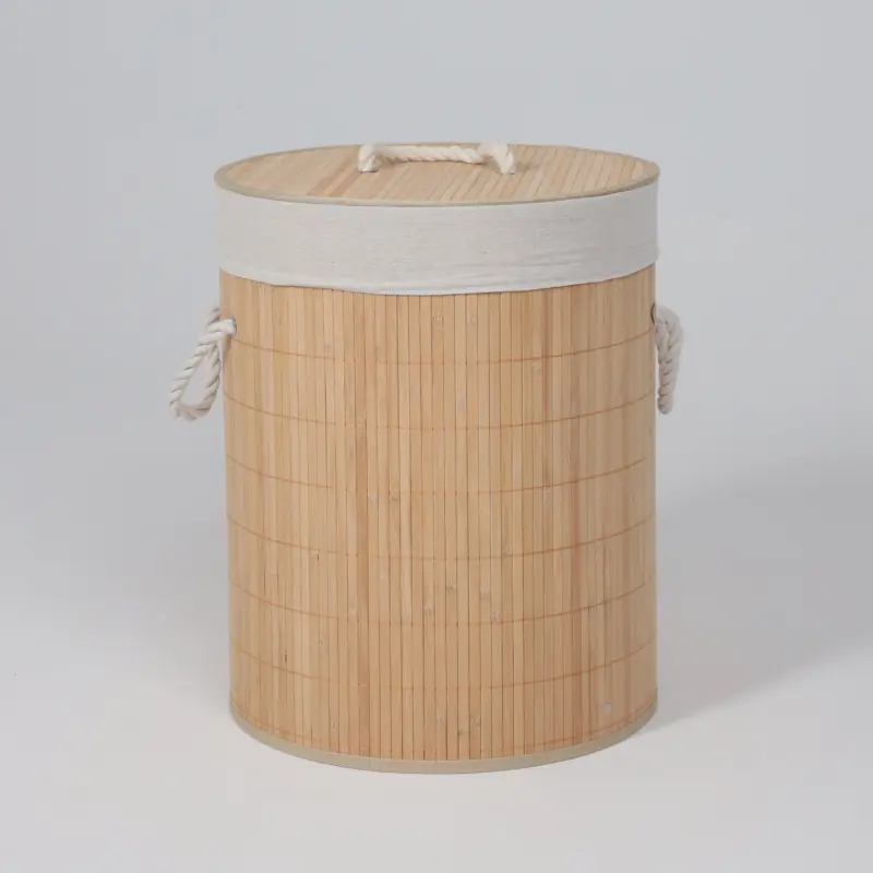 Корзина BAMBOO DUO, круглая, светлый, d40*50см_preview_3