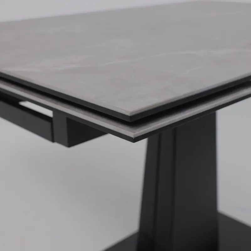 Стол AV 2119, МДФ+керамика, раздвижной 1200 (1800)*800 серый, матовый LARKA GREY/черный_preview_10