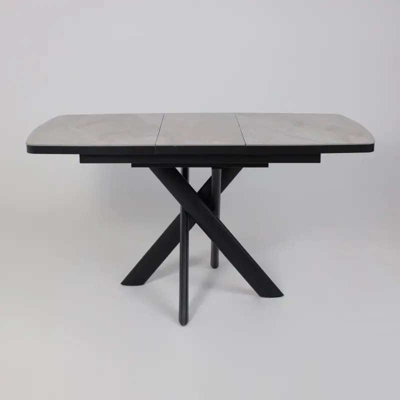 Стол ЛЕОНЕЛЬ-110, раздвижной 110(145)х80, ITALIAN LIGHT GREY GLOSS ST CER/Черный_preview_19