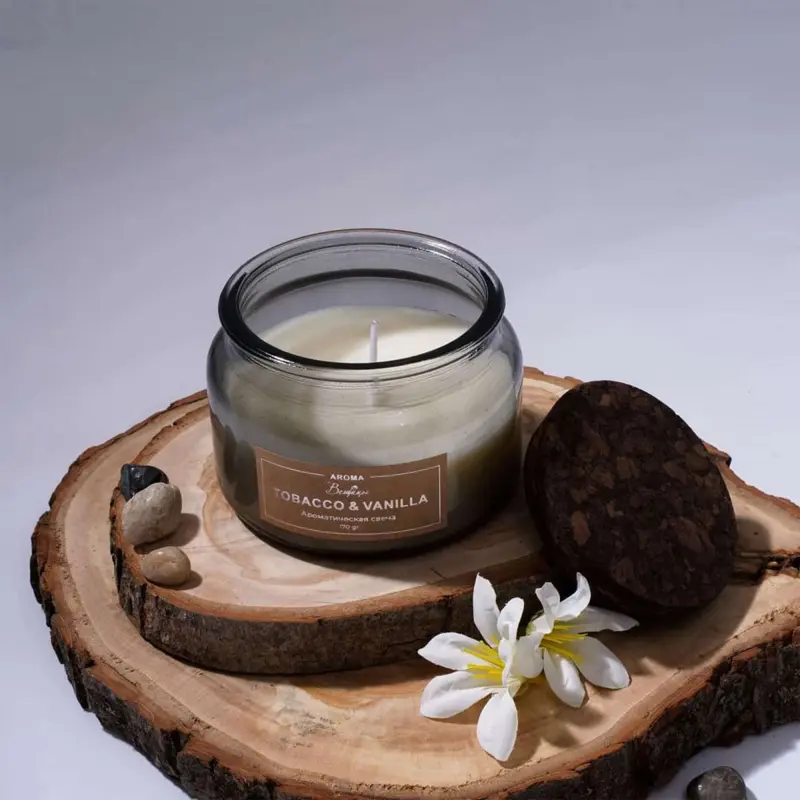 Ароматическая свеча TOBACCO & VANILLA в стекле, Д100 Ш100 В65_preview_3