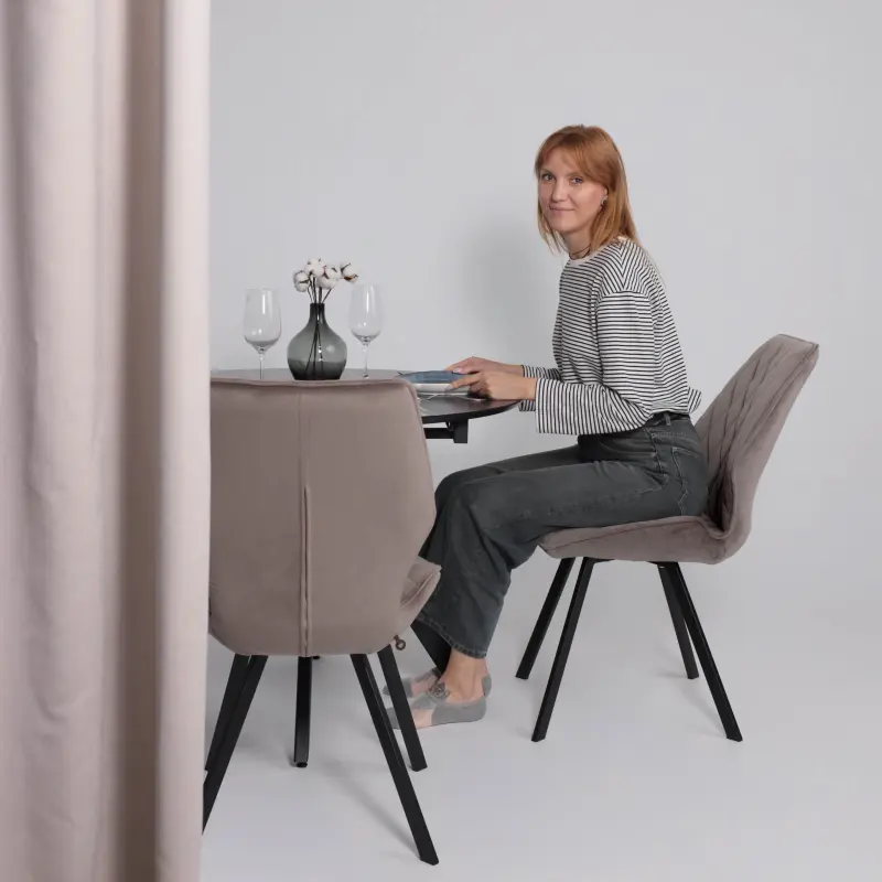 Стул Rafael M, d05 CAPPUCCINO LUX\черный_preview_5