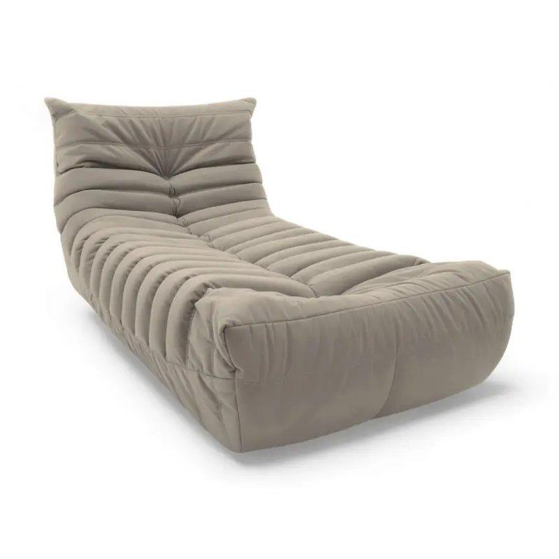 Бескаркасное кресло-шезлонг Француз BeanBag 90*35 / микровелюр, Латте фотография