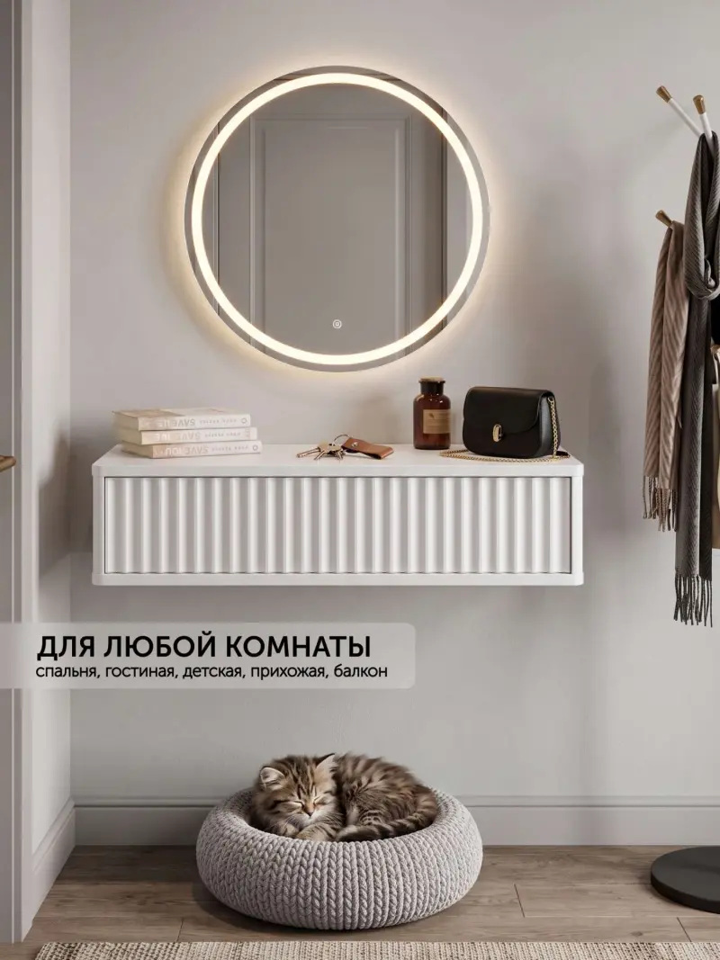 Консоль навесная ROYAL 5014 эко, Белый-Белый_preview_6