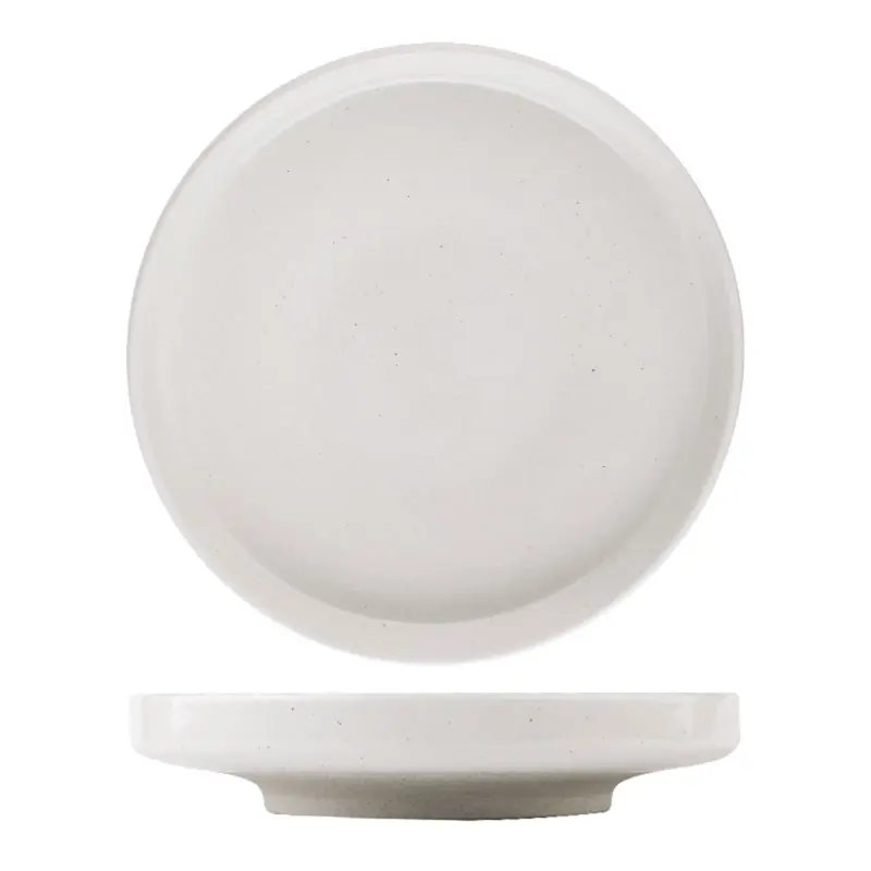 Блюдо глубокое STONE CLAY, керамика, белый, d22*4,5см фотография