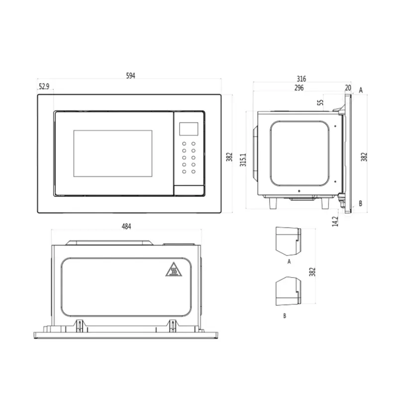 Встраиваемая микроволновая печь Haier HMX-BTG207W_preview_4