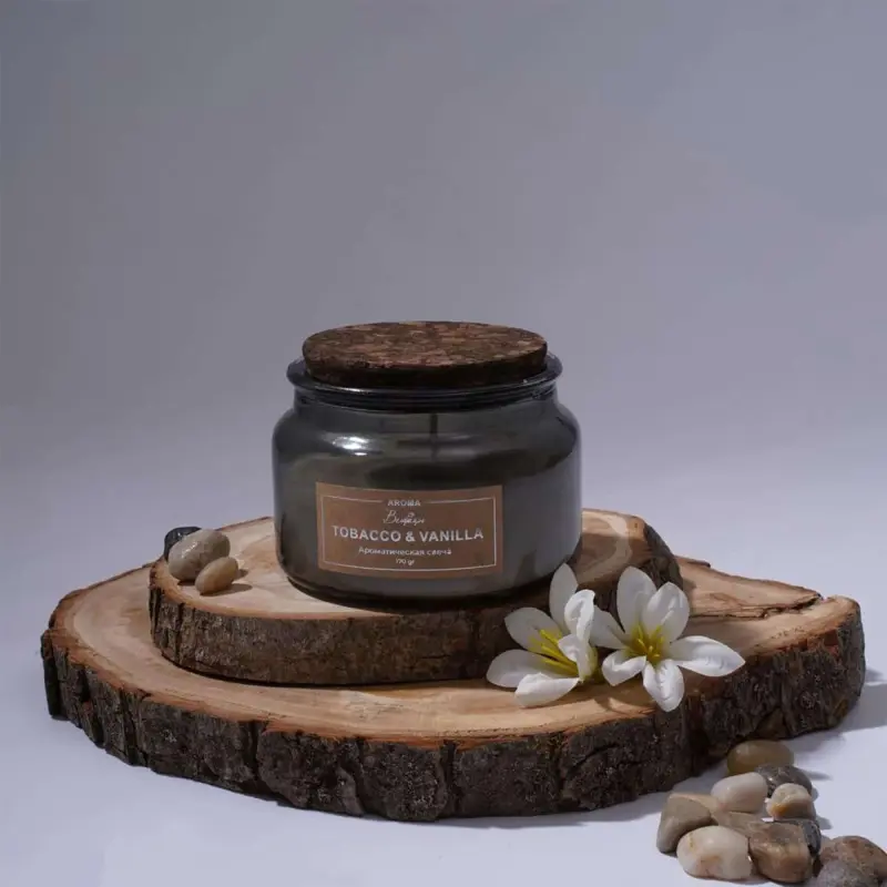 Ароматическая свеча TOBACCO & VANILLA в стекле, Д100 Ш100 В65_preview_2
