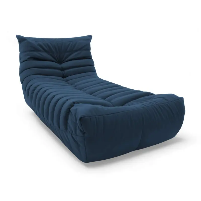 Бескаркасное кресло-шезлонг Француз BeanBag 90*45 / микровелюр, Джинс фотография