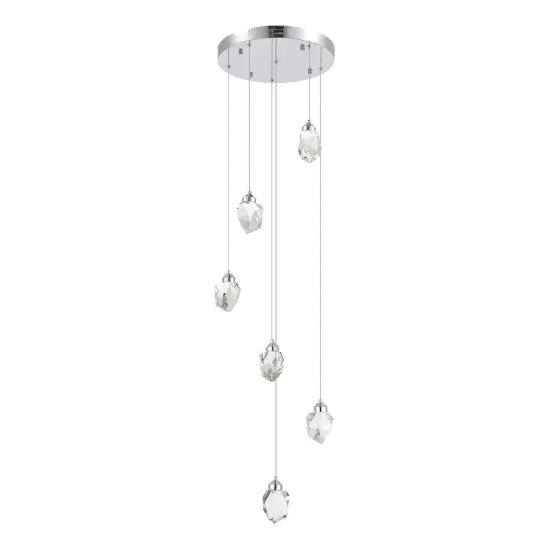 Светильник подвесной ST-Luce Хром/Прозрачный LED 6*3W 3000K CASCATO_preview_2