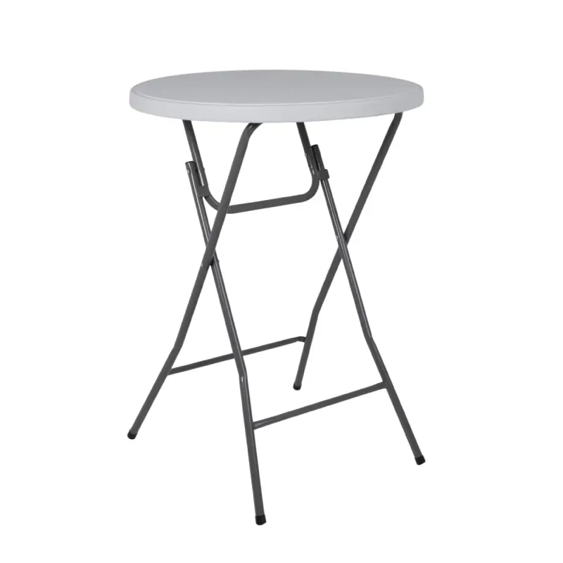 Стол складной Table AKS тип 20, белый (D80х110) фотография