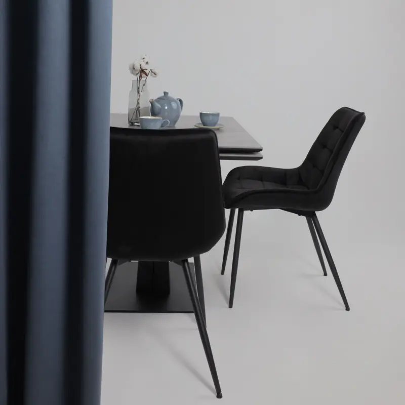 Стол AV 2119, МДФ+керамика, раздвижной 1200 (1800)*800 серый, матовый LARKA GREY/черный_preview_4