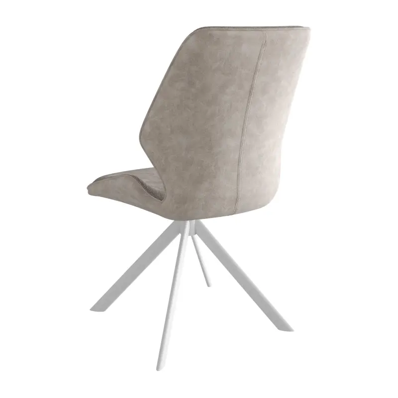 Стул BATMAN-R 360, g05 GREY BEIGE шенилл lux - MILK замша lux\белый_preview_2