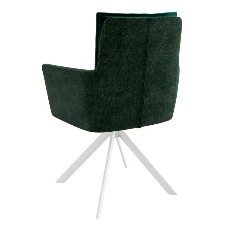 Стул ПОШ-360, поворотный, g14 DARK GREEN шенилл lux - d13 DARK GREEN LUX\белый_preview_2