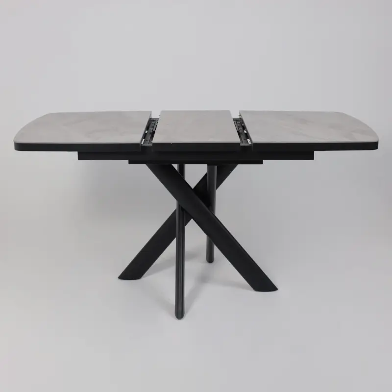 Стол ЛЕОНЕЛЬ-110, раздвижной 110(145)х80, ITALIAN LIGHT GREY GLOSS ST CER/Черный_preview_18