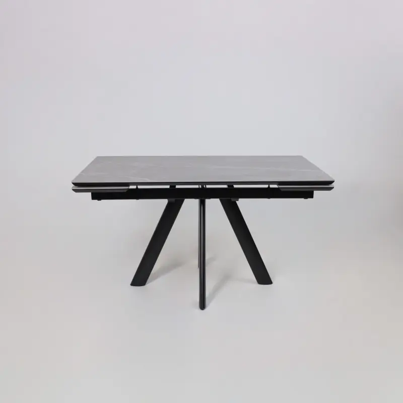 Стол ДЖЕК-140, раздвижной 140(30+30)х85, STONE GREY ST CER/Черный_preview_14