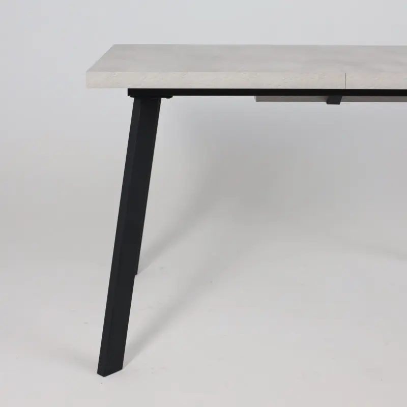 Стол Сварожич-140, раздвижной 140(180)х85, Бетон Спаркс Лайт/Чёрный_preview_9