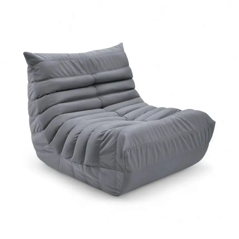 Бескаркасное кресло Француз BeanBag 90*45 / микровелюр, Сталь фотография