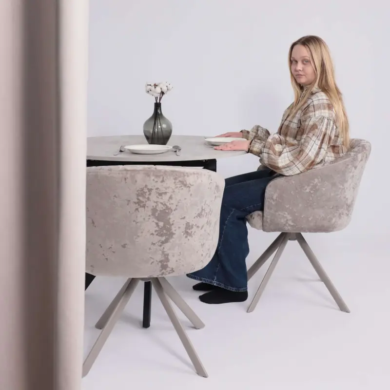 Стул SHELLY-R 360, m04 GREY BEIGE LUX\капучино_preview_2