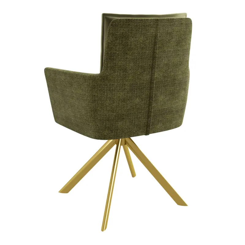 Стул ПОШ-360, поворотный, g12 OLIVE шенилл lux - d12 OLIVE LUX\золото_preview_2