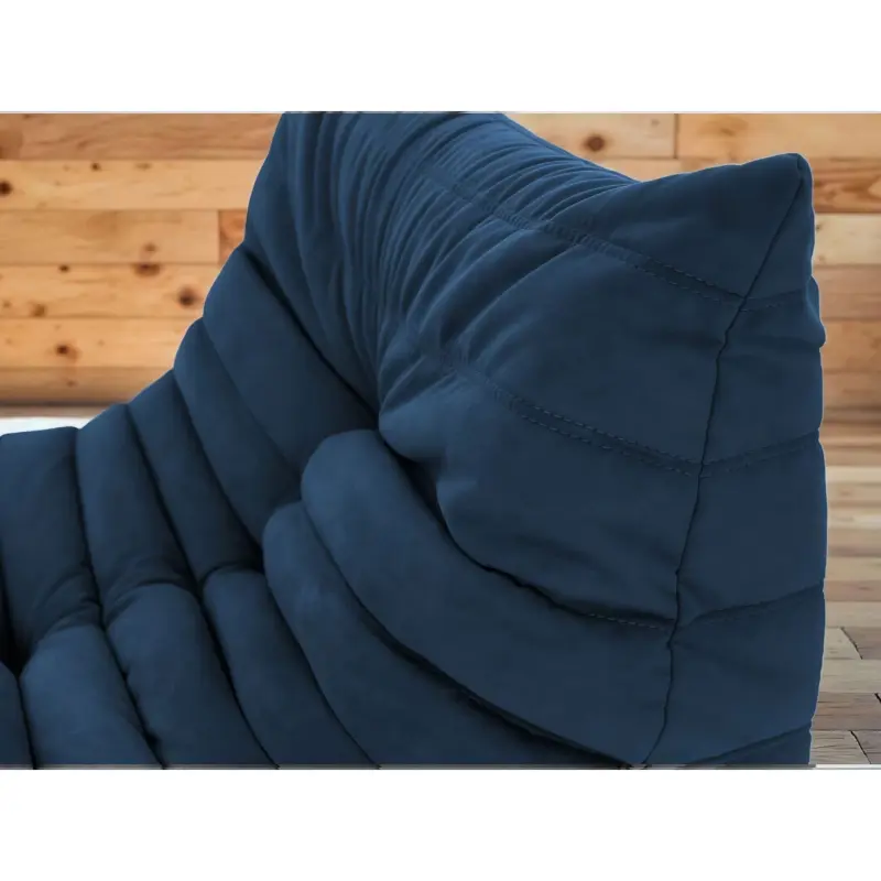 Бескаркасное кресло-шезлонг Француз BeanBag 90*35 / микровелюр, Джинс_preview_3