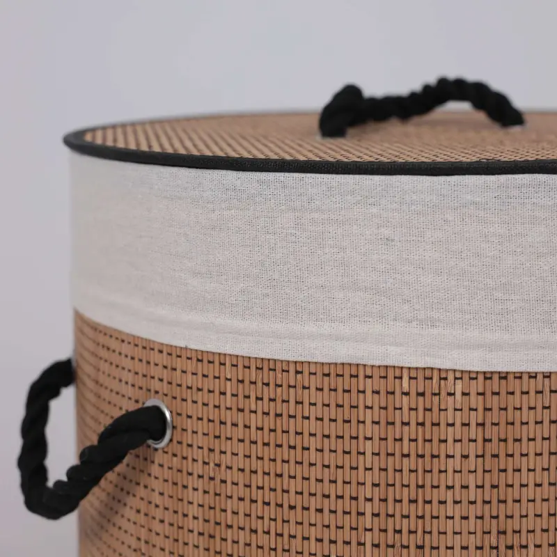 Корзина BAMBOO DUO, круглая, темный, d40*50см_preview_4